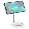 hoco cw40 noble 3in1 magnetic holder with wireless fast charging white