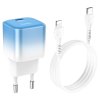 hoco c101a single port pd20w wall charger eu set tc to ltn wire