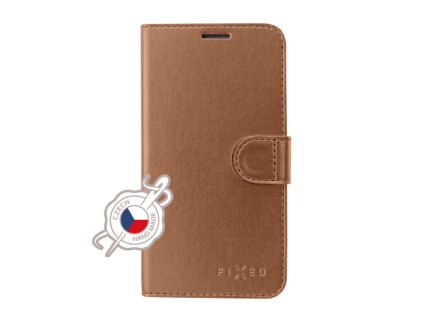 Pouzdro typu kniha FIXED FIT SHINE pro Huawei Y9 (2019) - bronzové