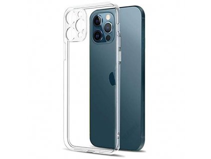 C4M Průhledný pružný obal s krytím kamery pro iPhone 13 Pro Max (6,7)