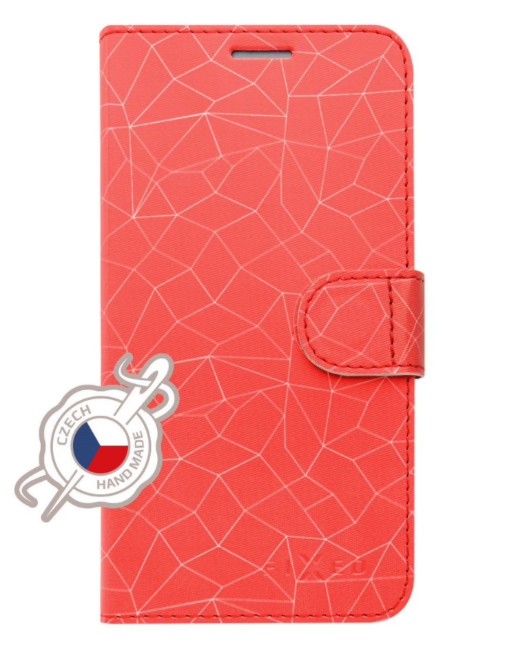 Levně Pouzdro typu kniha FIXED FIT pro Huawei Y9 (2019) - motiv Red Mesh