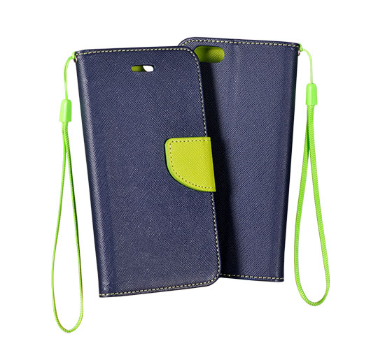 Telone Flipové pouzdro Fancy Book pro Sony Xperia XA2 Ultra - modré/limetkové