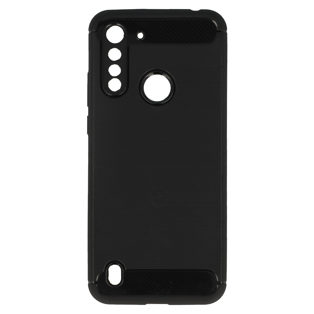 Levně Silikonový obal CARBON pro MOTOROLA MOTO G8 POWER LITE				 - 		černý