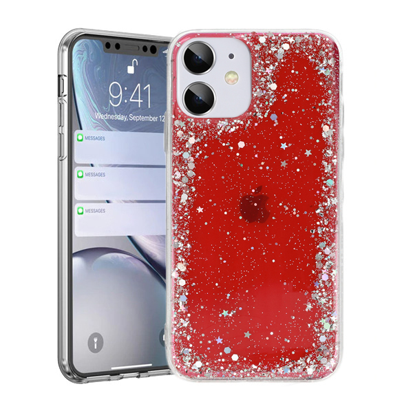 Levně Vennus Brilliant clear pouzdro pro Samsung Galaxy A42 5G - červená