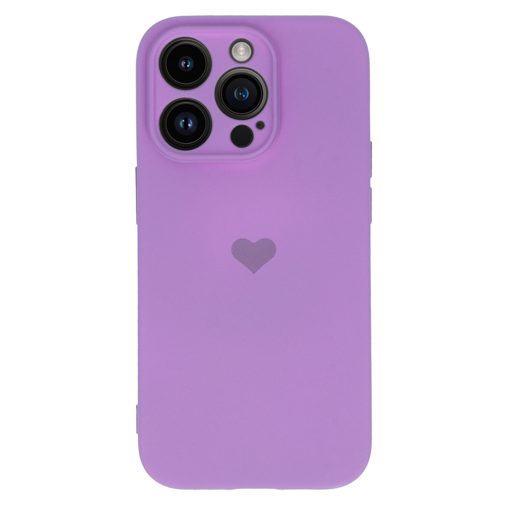 Levně Vennus Valentýnské pouzdro Heart pro iPhone 14 Pro Max - fialové