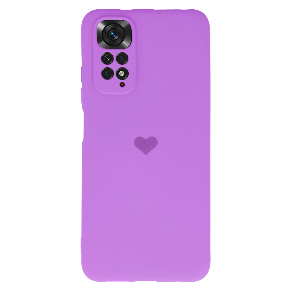 Levně Vennus Valentýnské pouzdro Heart pro Xiaomi Redmi Note 11 Pro/ Redmi Note 11 Pro 5G - fialové