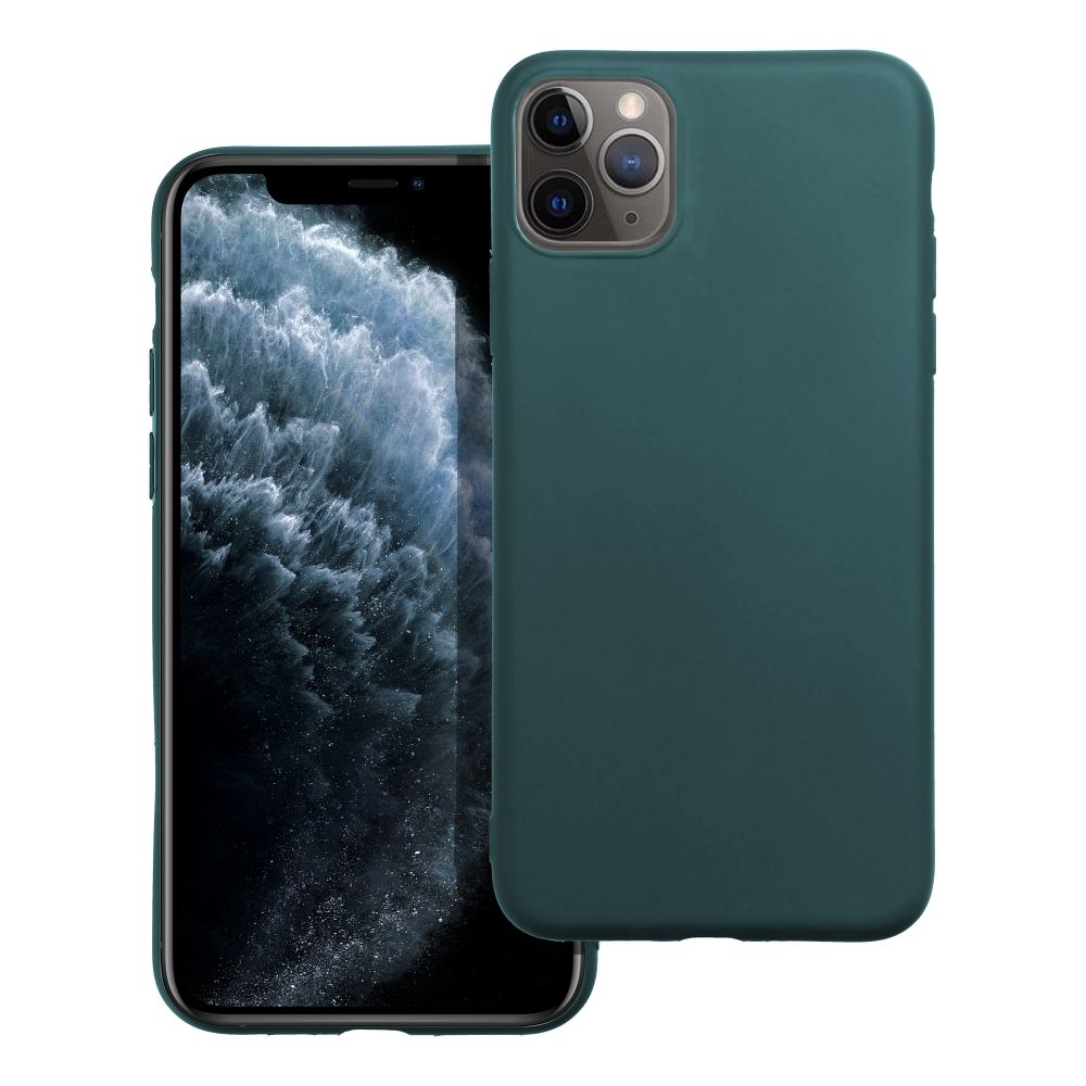 Levně Case4Mobile Silikonový obal MATT pro IPHONE 11 Pro Max - tmavě zelený