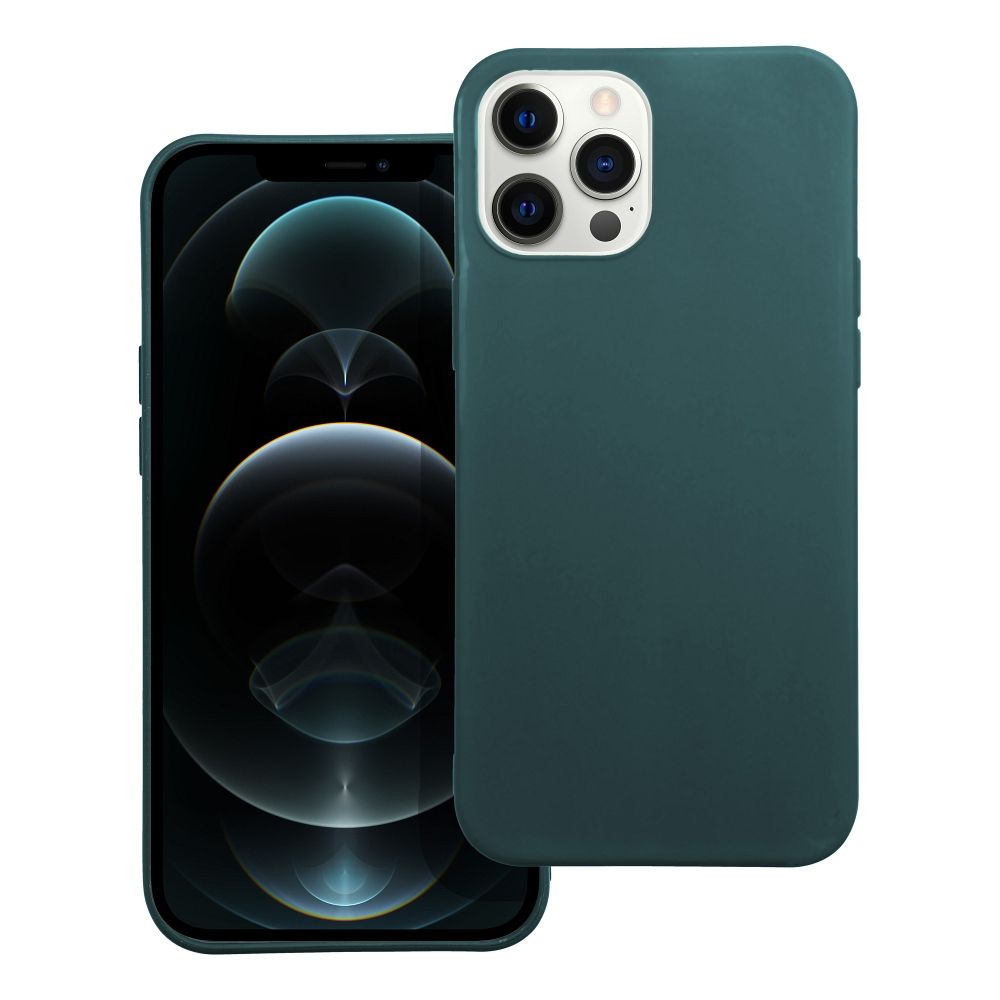 Levně Case4Mobile Silikonový obal MATT pro IPHONE 12 Pro Max - tmavě zelený