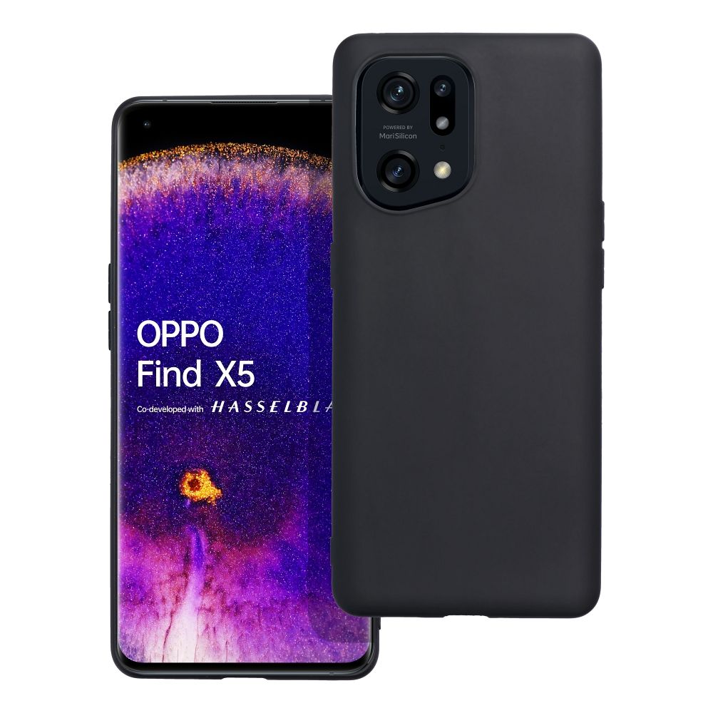 Levně Case4Mobile Silikonový obal MATT pro OPPO Find X5 - černý