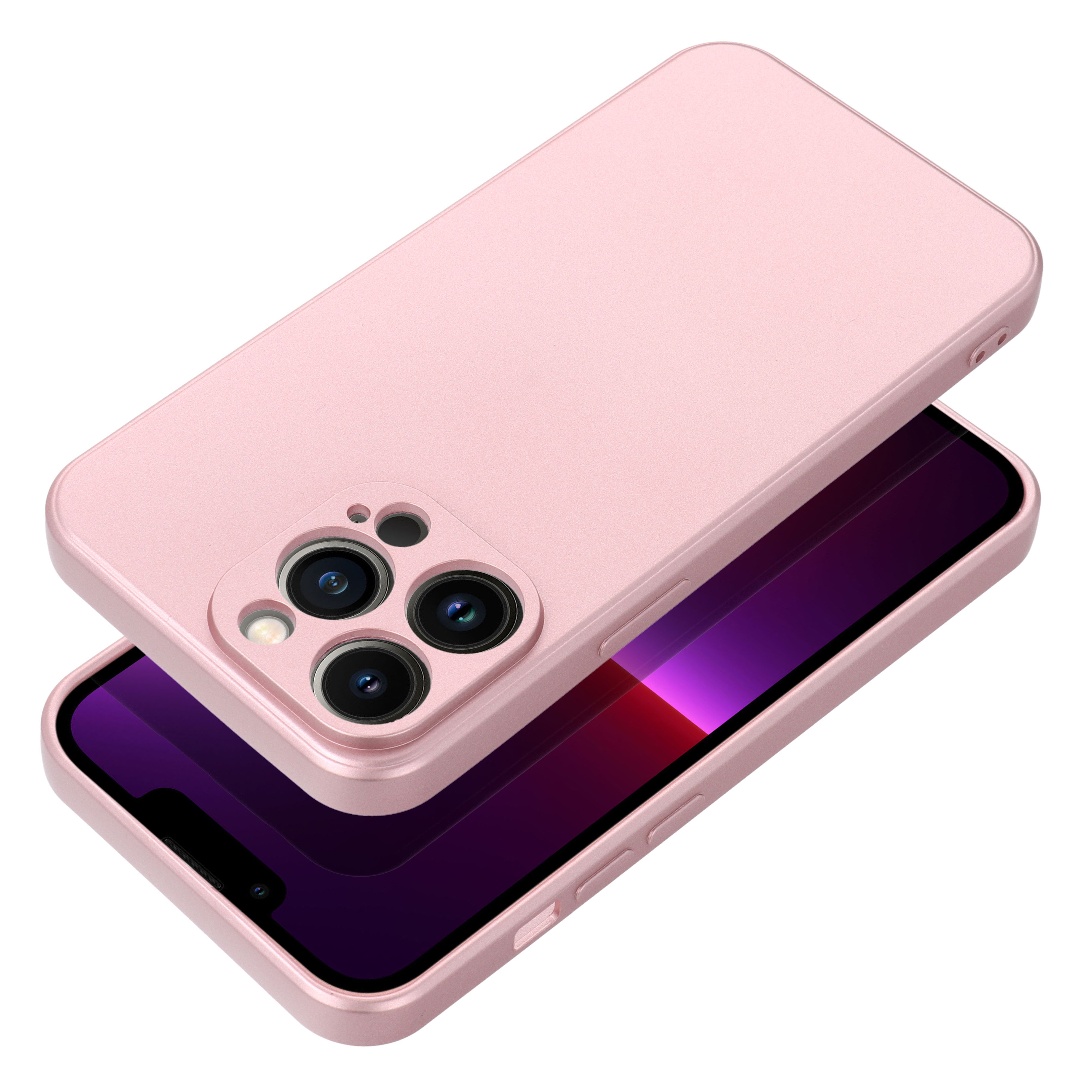 Levně Case4Mobile Pouzdro METALLIC pro iPhone 14 Plus - růžové