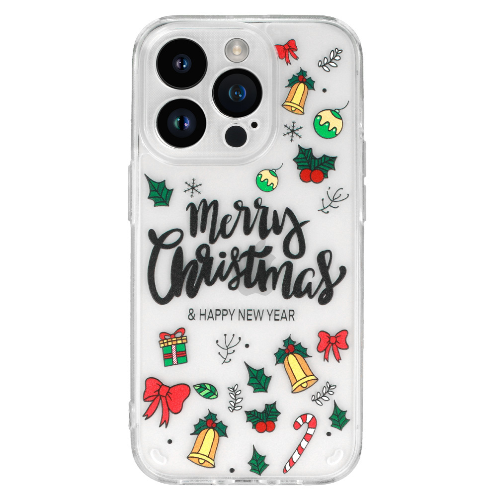 Levně Tel Protect Christmas průhledné pouzdro pro Samsung S23 FE - vzor 3 Vánoční ozdoby