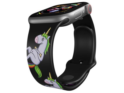 Apple watch řemínek Jednorožec černý