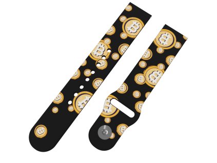 BITCOIN řemínek 20 mm0091 K51 BLK A