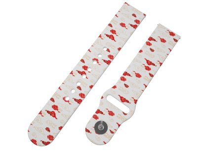 ČERVENÉ MRAKY řemínek 22 mm0219 K43 WHT A