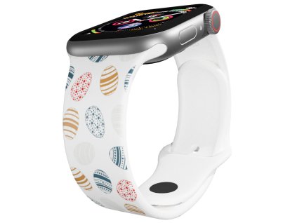 Apple watch řemínek Vajíčka (Barva Bílá, Rozměr 42/44/45/46/49mm)