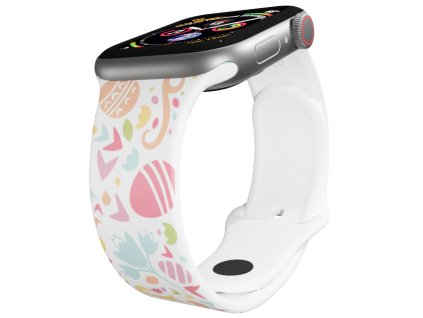 Apple watch řemínek Velikonoce 1 (Barva Bílá, Rozměr 42/44/45/46/49mm)