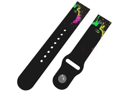 BATMAN - BAREVNÝ řemínek 22 mm0103 Y03 BLK A