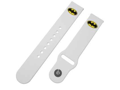 BATMAN - LOGO řemínek 20 mm0351 J04 WHT BATMAN - LOGO řemínek 20 mm
