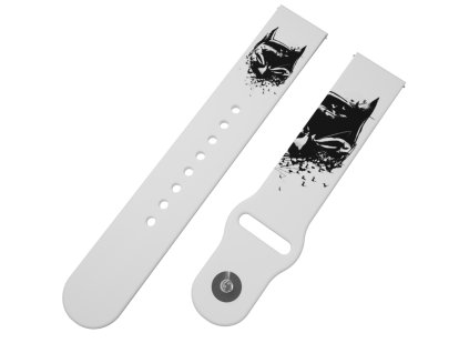 BATMAN - MASKA řemínek 20 mm0287 Y02 WHT BATMAN - MASKA řemínek 20 mm