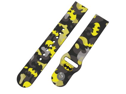 BATMAN - ŽLUTO-ČERNÝ ZNAK řemínek 20 mm0155 G34 BLK A