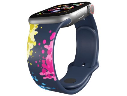 Apple watch řemínek Cákance barev (Barva Modrá, Rozměr 42/44/45/46/49mm)