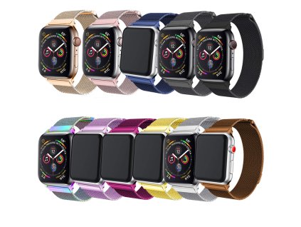 Milánský tah magnetický pro Apple Watch 42/44/45/46/49mm (Barevná varianta Červená)