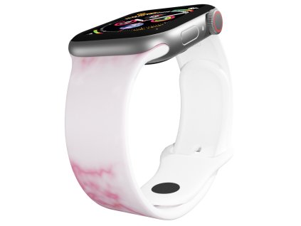 Apple watch řemínek Růžový mramor bílý