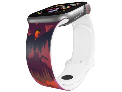 Apple watch řemínek Úplněk horách bílý