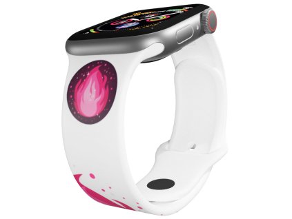 Apple watch řemínek Oheň (Barva Bílá, Rozměr 42/44/45/46/49mm)