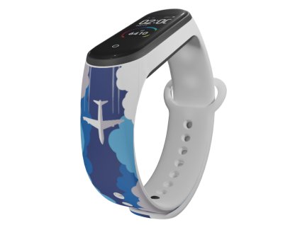 Náhradní náramek Mi band 3/4/5/6/7 Let v oblacích (Barva Vícebarevná, Pro Přístroj Xiaomi Mi Band 7)