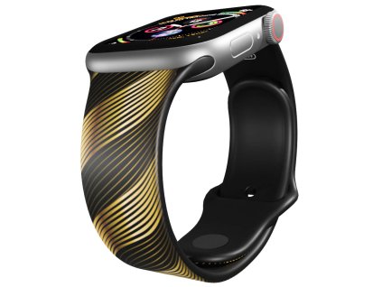 Apple watch řemínek Zlatá mříž černý