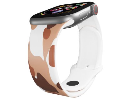 Apple watch řemínek Maskáč hnědý bílý