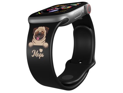 Apple watch řemínek Mopsík (Rozměr 42/44/45/46/49mm)