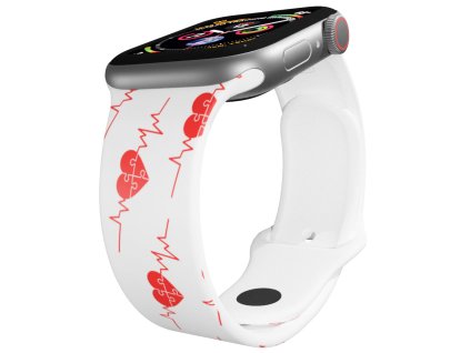 Apple watch řemínek EKG puzzle bílý