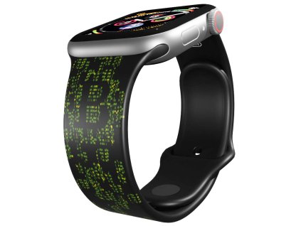 Apple watch řemínek Matrix bitcoin černý