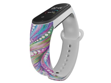 Náhradní náramek Mi band 3/4/5/6/7 Kresba Elf (Barevná varianta Bílá, Pro Přístroj Xiaomi Mi Band 7)