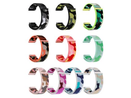 Nylonový řemínek kamufláž 20mm (Barevná varianta Béžová kamufláž)