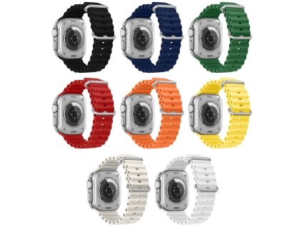 Vroubkovaný řemínek s přezkou pro Apple Watch 38/40/41/42(S10)mm (Barevná varianta Černý)