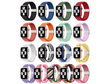 Pletený řemínek pro Apple Watch 42/44/45/46/49mm (Barevná varianta Růžový)