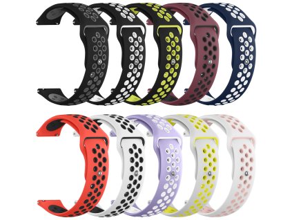 Perforovaný řemínek 20mm (Barevná varianta Bílo-Růžový)