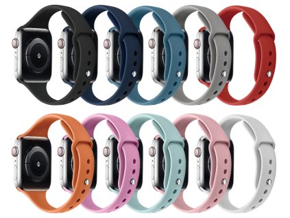 Silikonový tenký řemínek pro Apple Watch 42/44/45/46/49mm (Barevná varianta Bílý)