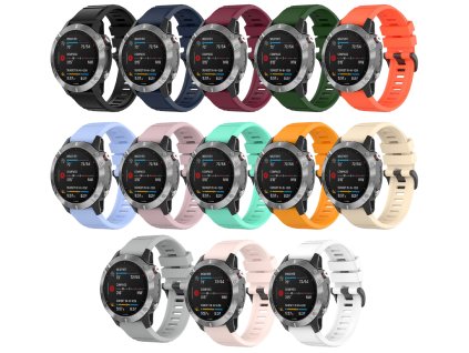 QuickFit silikonový řemínek s přezkou 26mm (Barevná varianta Bílý)