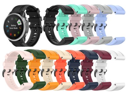 QuickFit silikonový řemínek s přezkou 20mm (Barevná varianta Bílý)