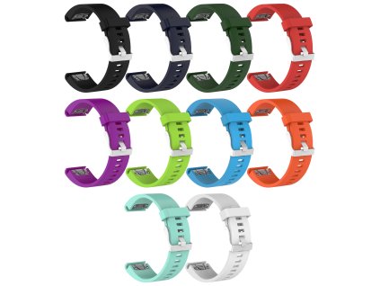 QuickFit silikonový hladký řemínek s přezkou 20mm (Barevná varianta Bílý)