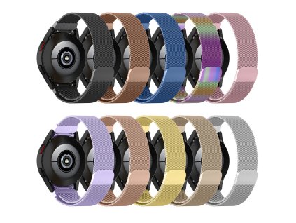 Milánský tah pro Samsung Galaxy Watch 4/5/6 (Barevná varianta Stříbrný)