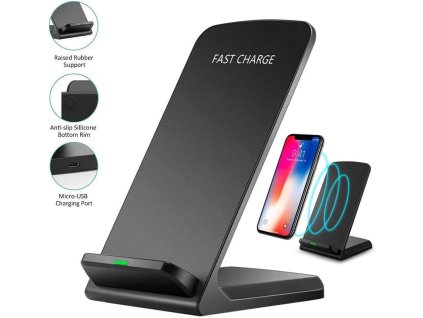 Nabíjecí stojánek Qi Double (Barevná varianta Černá)