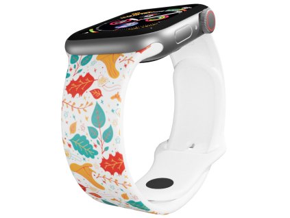 Apple watch řemínek Barevný podzim bílý