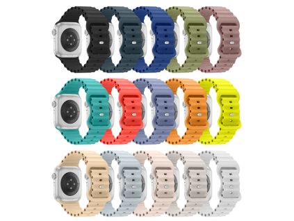 Vroubkovaný řemínek pro Apple Watch 38/40/41/42(S10)mm (Barevná varianta Bílý)
