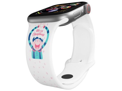 Apple watch řemínek Šťastné a veselé (Rozměr 42/44/45/46/49mm)