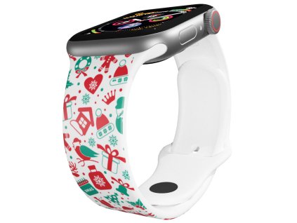 Apple watch řemínek Zimní čas bílý